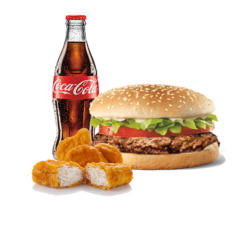 Burger + Nuggets Menü
