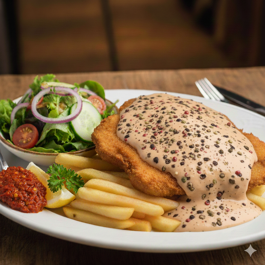Schnitzel Pfefferrahm